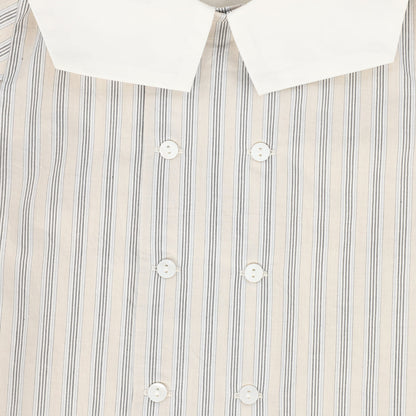 Double Stripe Blouse - Beige