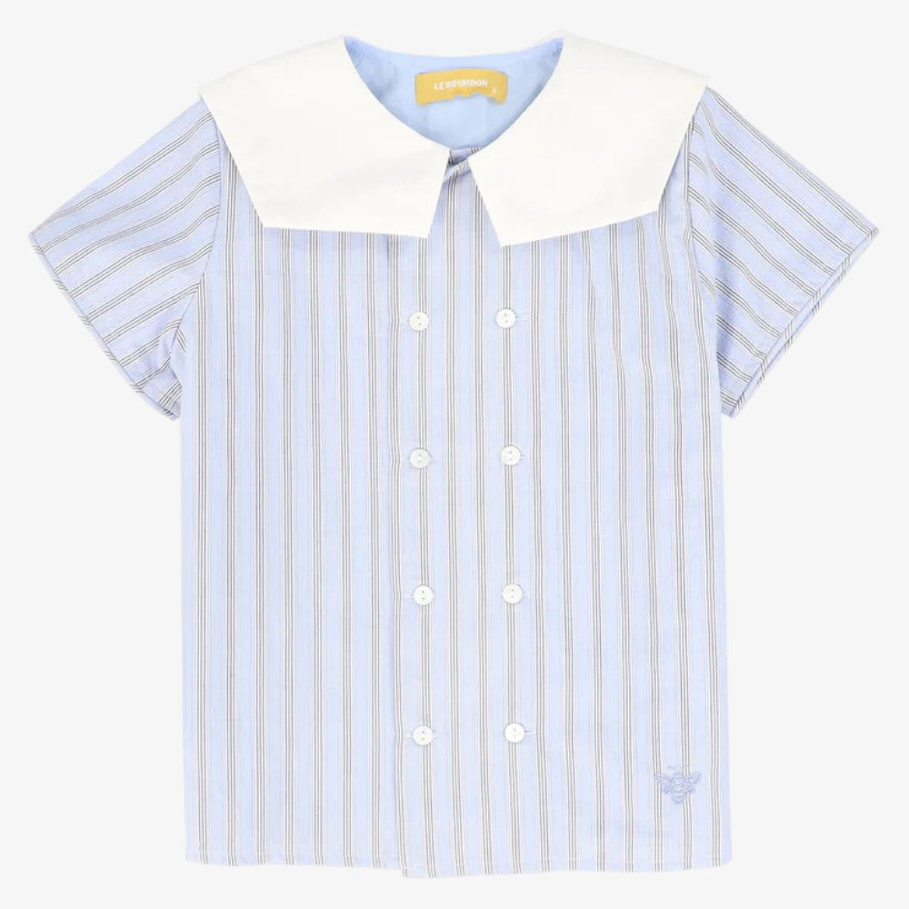 Double Stripe Blouse - Blue