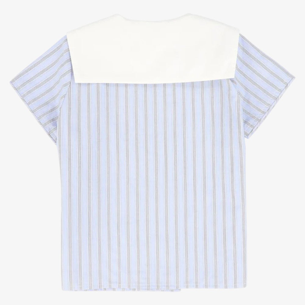 Double Stripe Blouse - Blue
