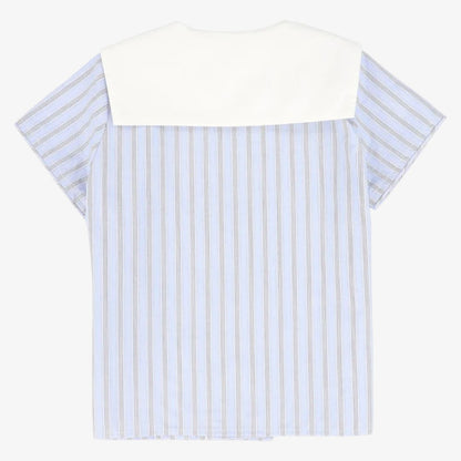 Double Stripe Blouse - Blue