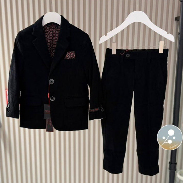 Slim Fit Weave Pants - Black