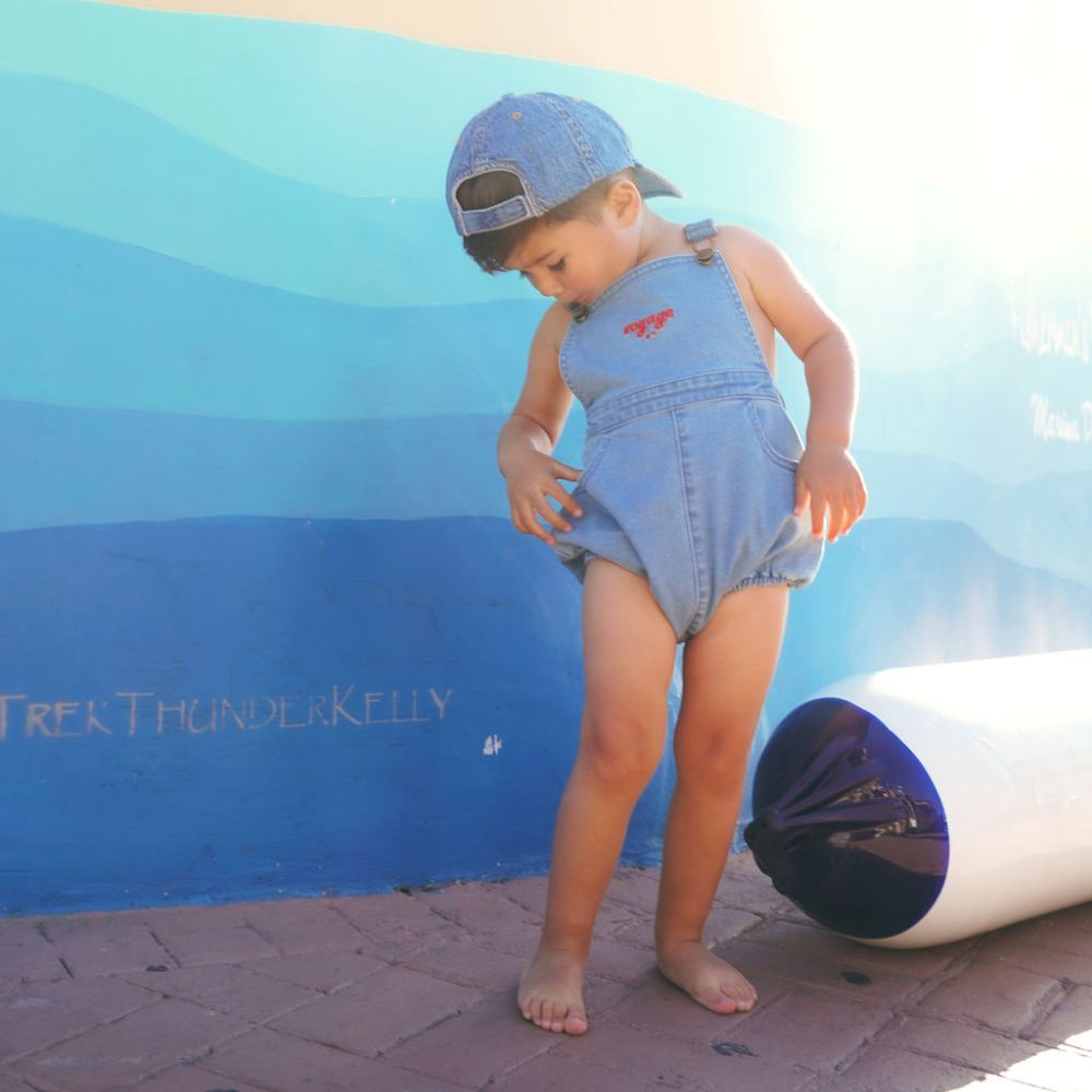 BB Nautical Romper - Blue Denim