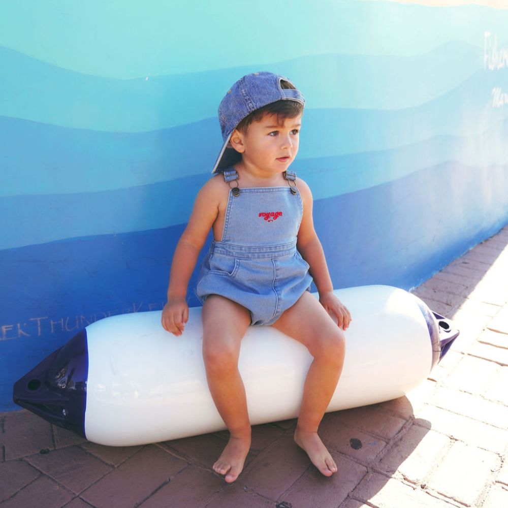 BB Nautical Romper - Blue Denim