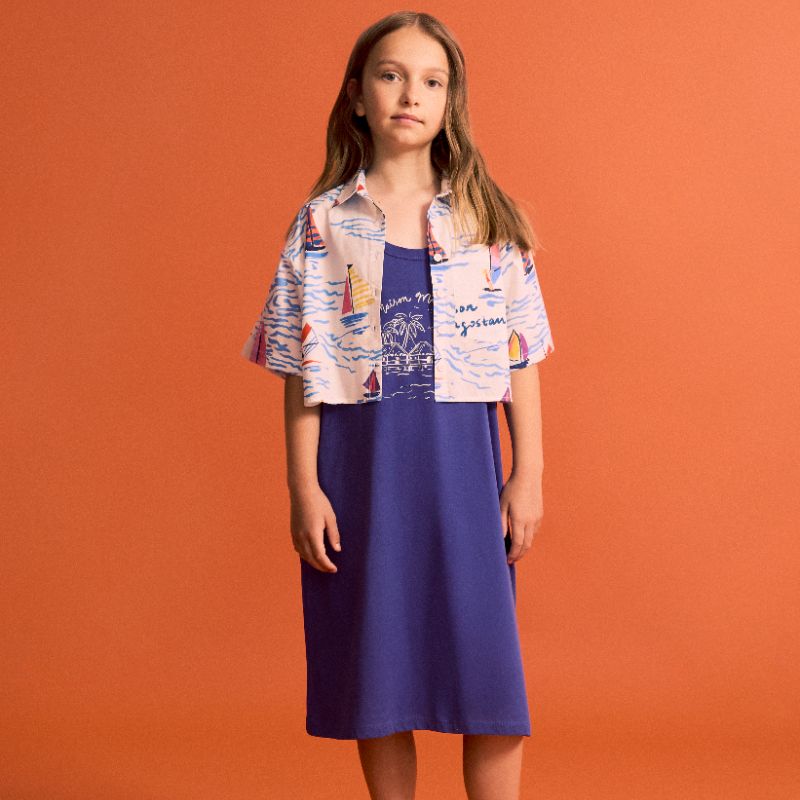 Barcos Cropped Shirt - White