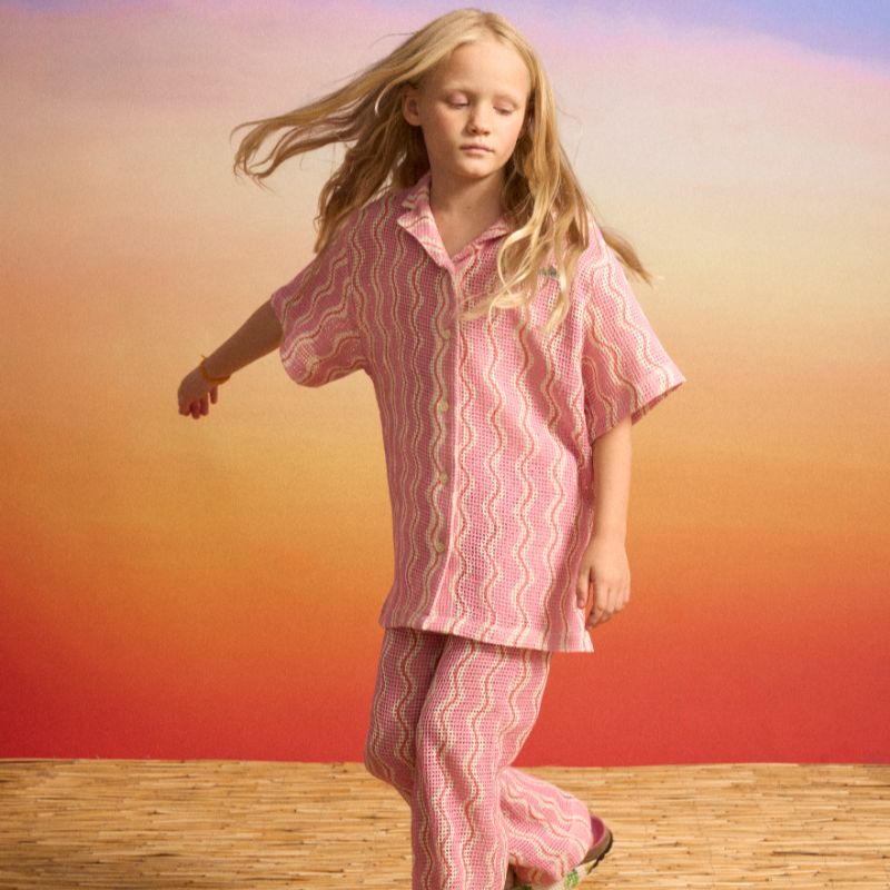 Wavy Mesh Shirt - Lilac