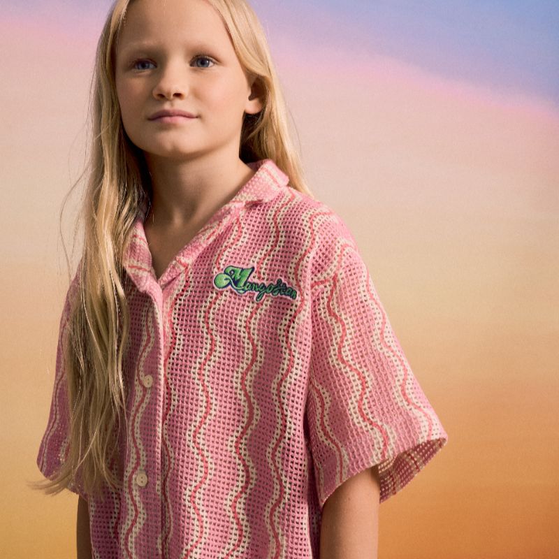 Wavy Mesh Shirt - Lilac