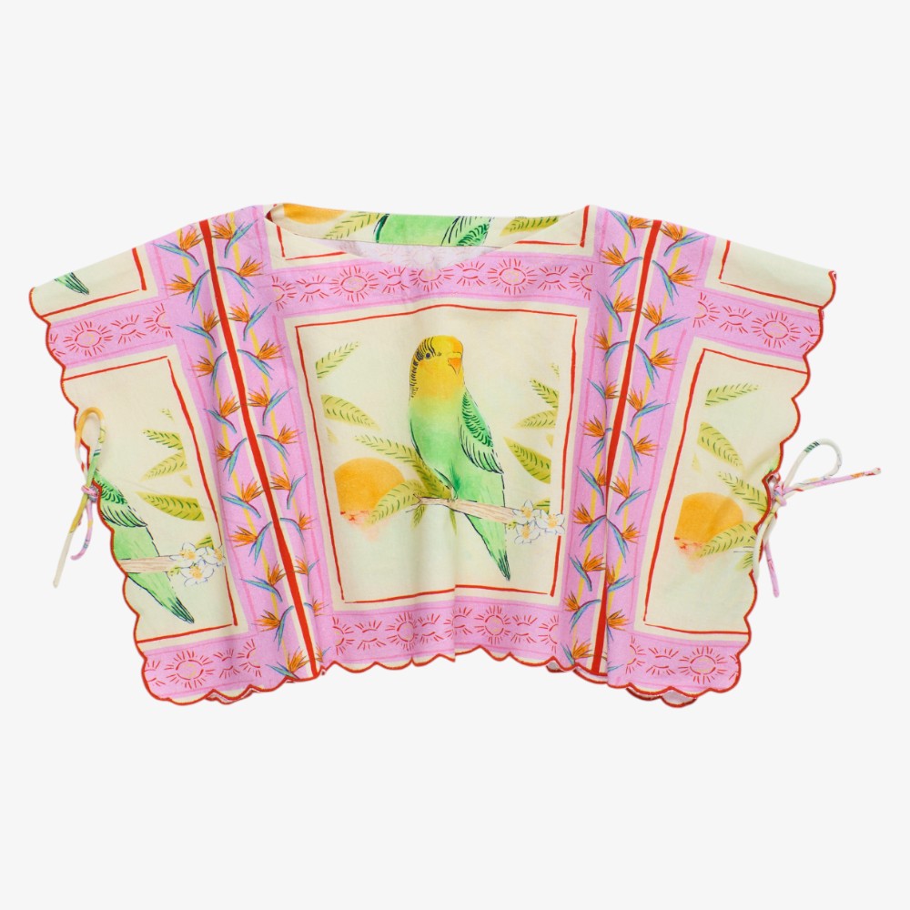 Birds Patchwork Top - Pink
