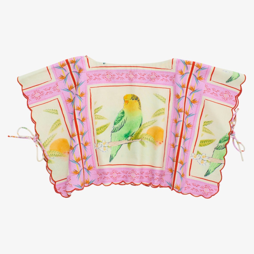 Birds Patchwork Top - Pink