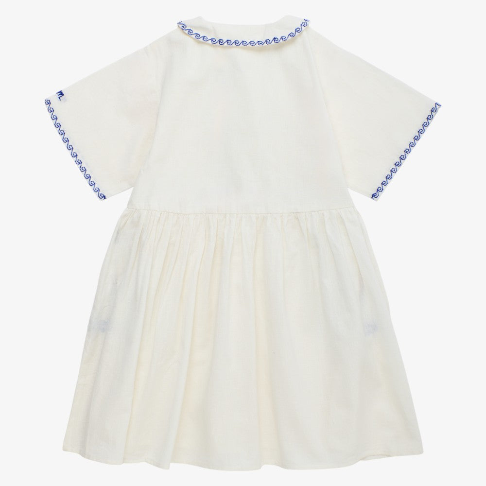 Barcos Embroidered Dress - White