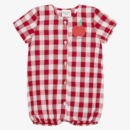 Apple Romper - Red &amp; White