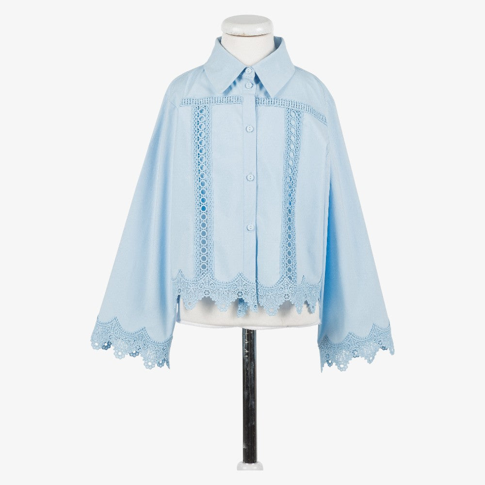 Lace Shirt - Sky