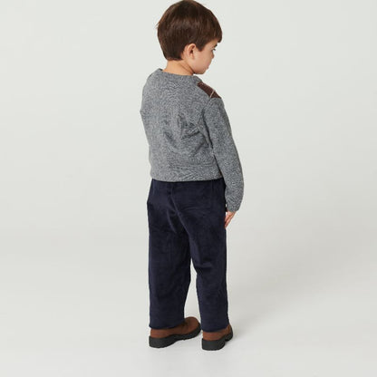 Arygle Knit Sweater - Grey &amp; Brown