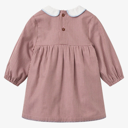 Check Romper Dress - Rose