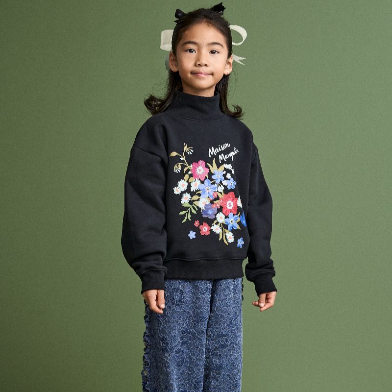 Florecitas Sweatshirt - Black