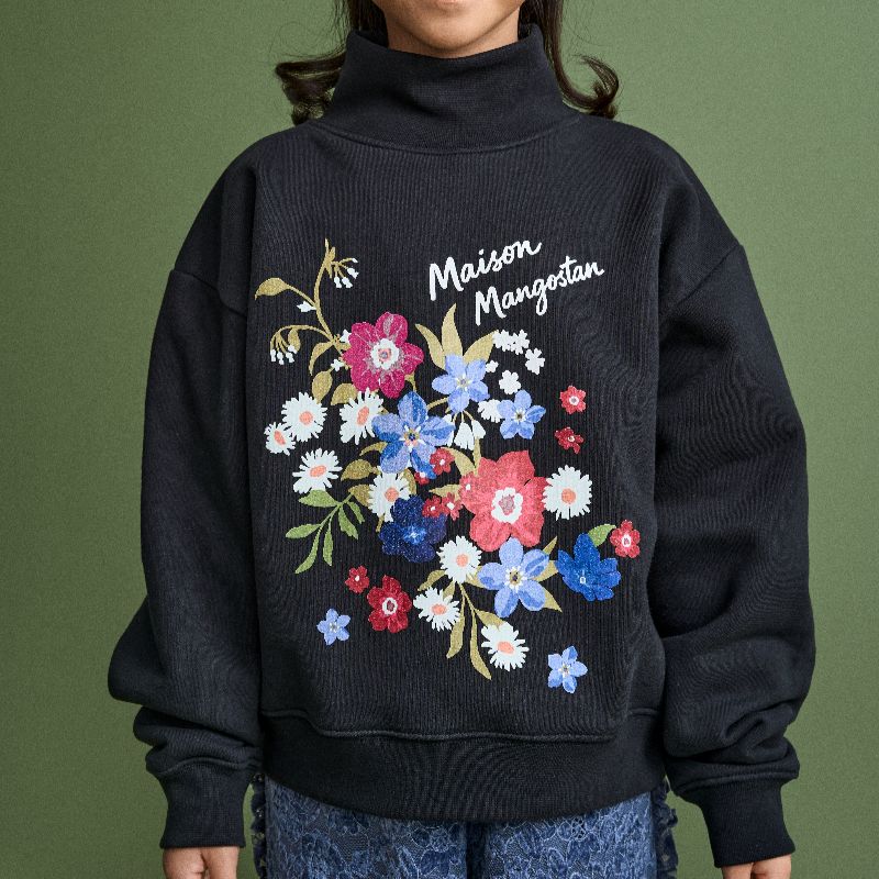 Florecitas Sweatshirt - Black