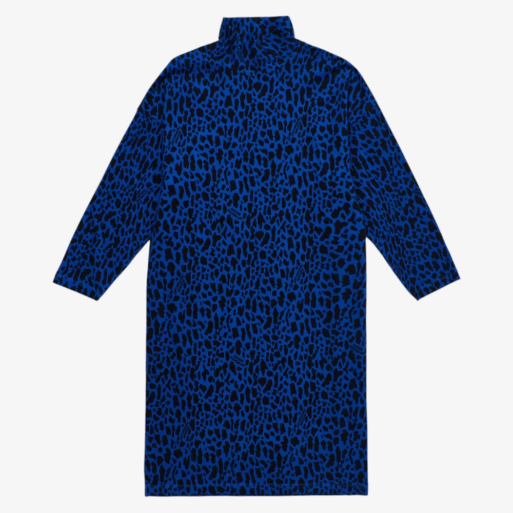 Animal Print Dress - Blue