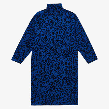 Animal Print Dress - Blue