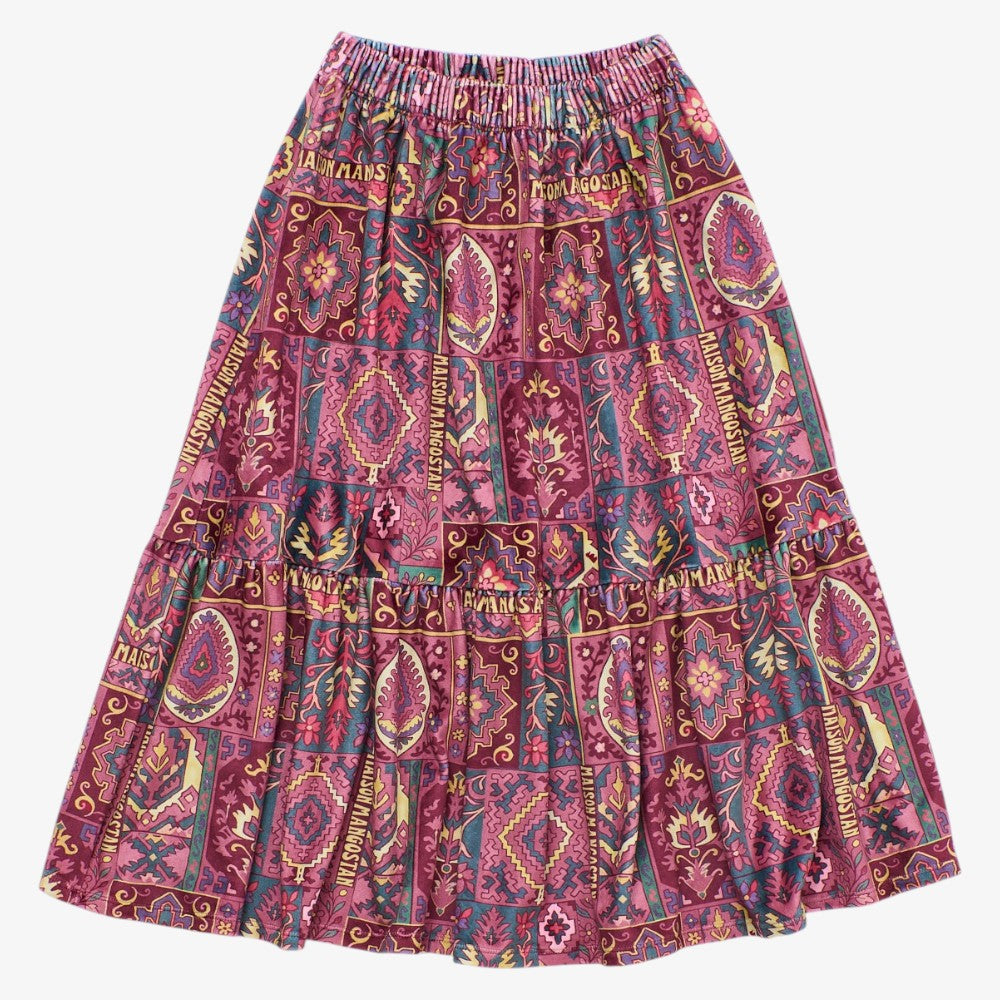 Carpet Velvet Skirt - Burgundy