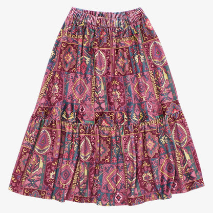 Carpet Velvet Skirt - Burgundy