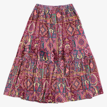 Carpet Velvet Skirt - Burgundy