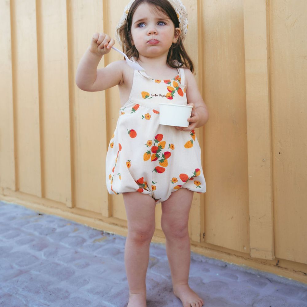 Strawberry Romper - Berry