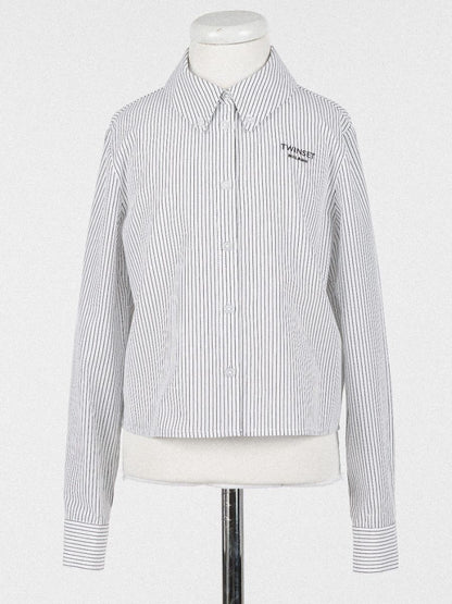 Poplin Stripe Shirt - White