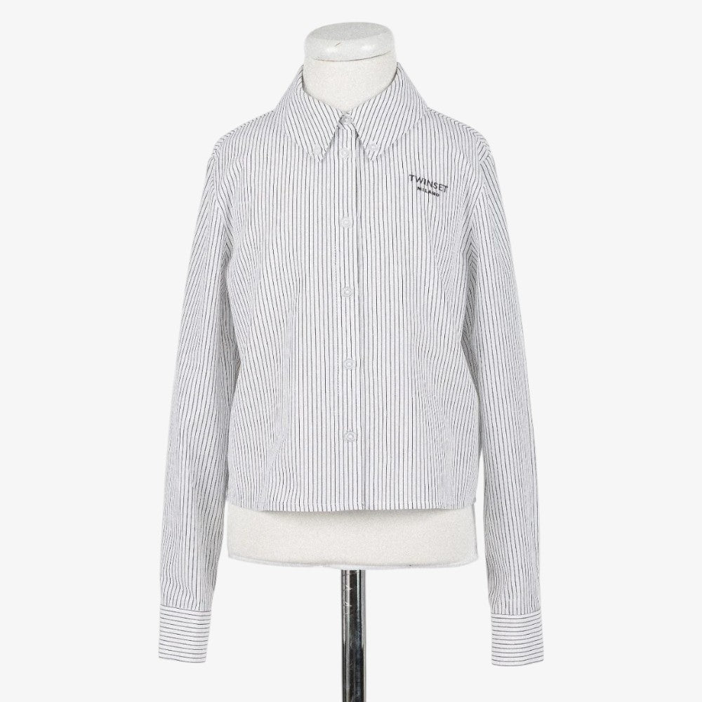 Poplin Stripe Shirt - White