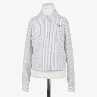 Poplin Stripe Shirt - White