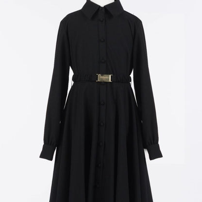 Flannel Dress - Black