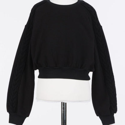 Braided Sweatshirt - Black