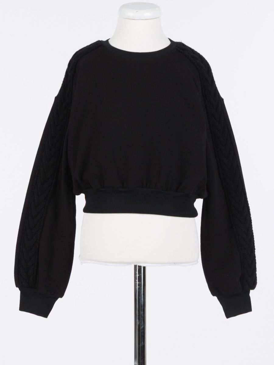 Braided Sweatshirt - Black