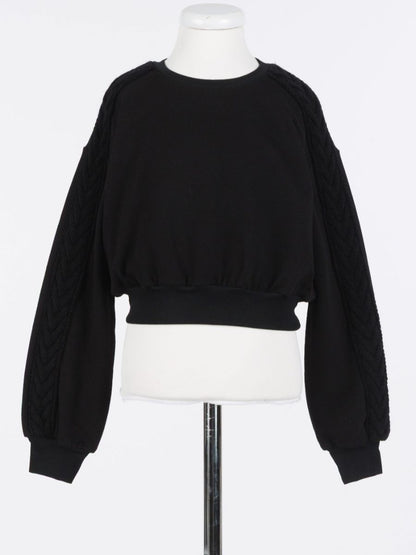 Braided Sweatshirt - Black