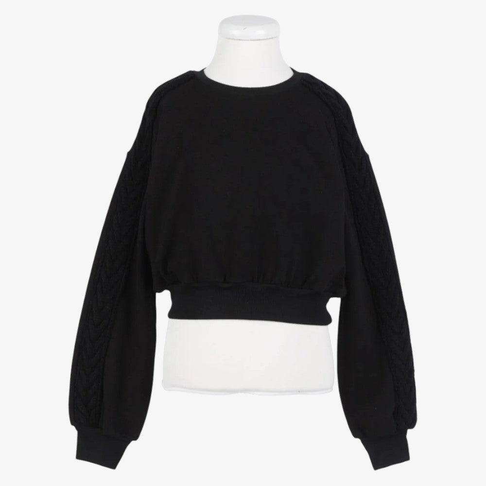 Braided Sweatshirt - Black