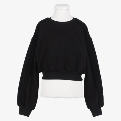 Braided Sweatshirt - Black