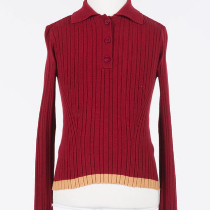 Knit Polo - Ruby