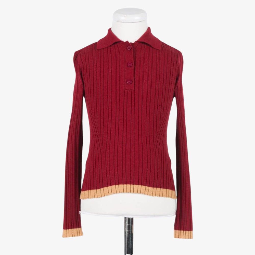 Knit Polo - Ruby