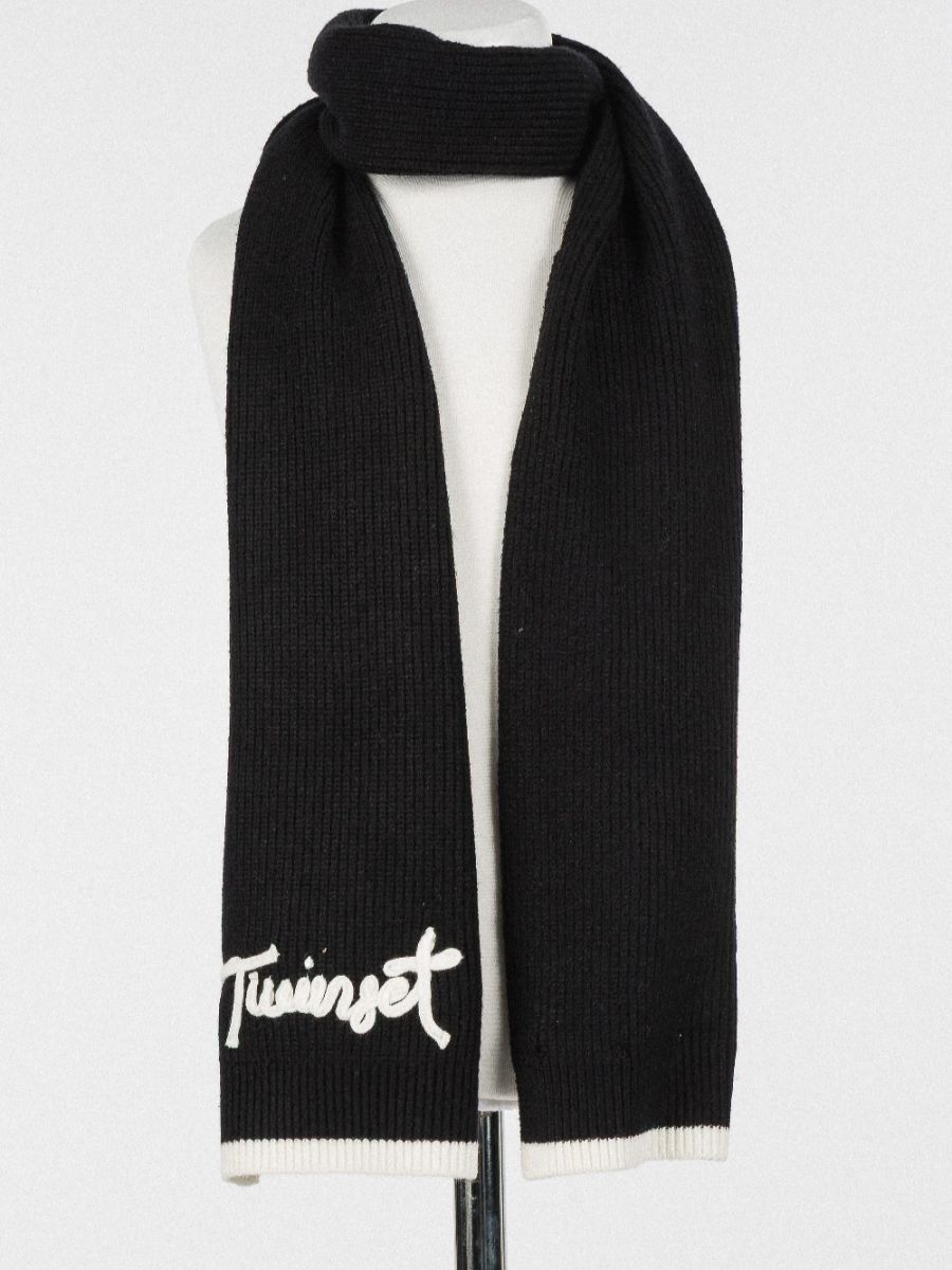 Sciarpa Knit Scarf - Black &amp; Snow