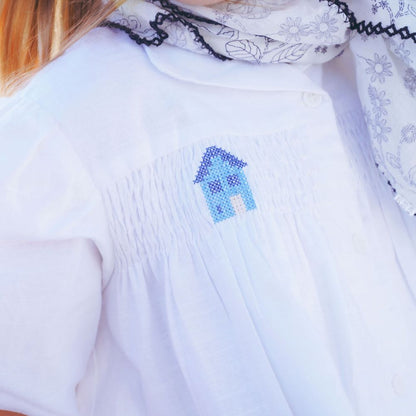 Smock Dress L - White