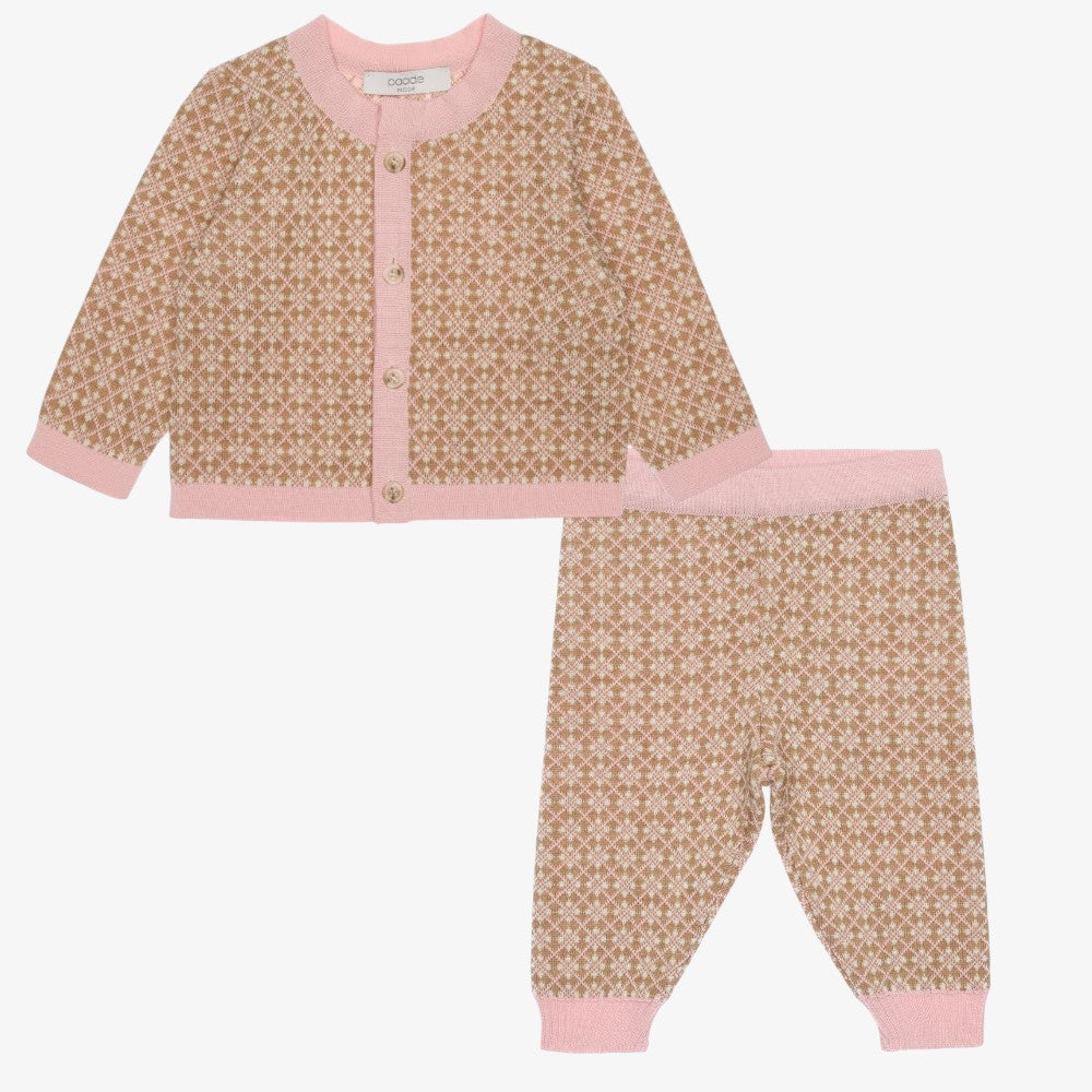 Morgan Cardigan And Leggings - Pink