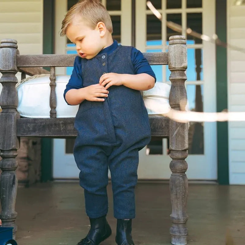 Pocket Romper - Blue