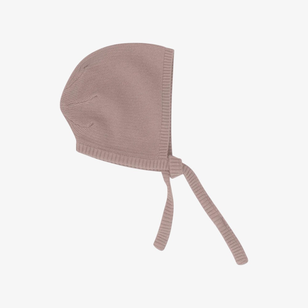 Kipp Garter Knit Bonnet - Mauve