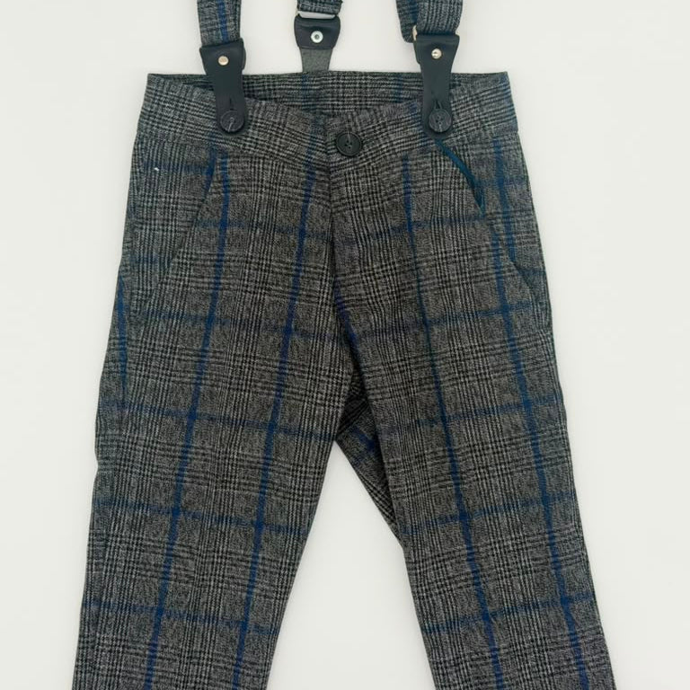 Suspender Pants - GRAY &amp; ROYAL