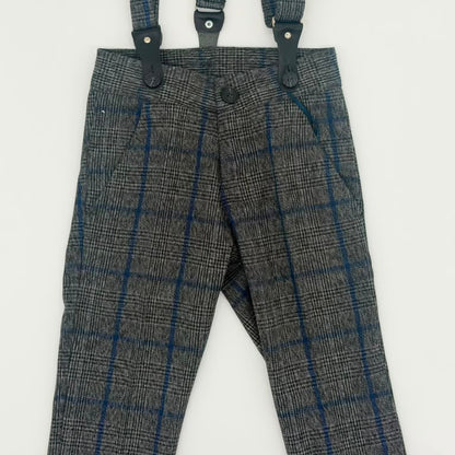 Suspender Pants - GRAY &amp; ROYAL