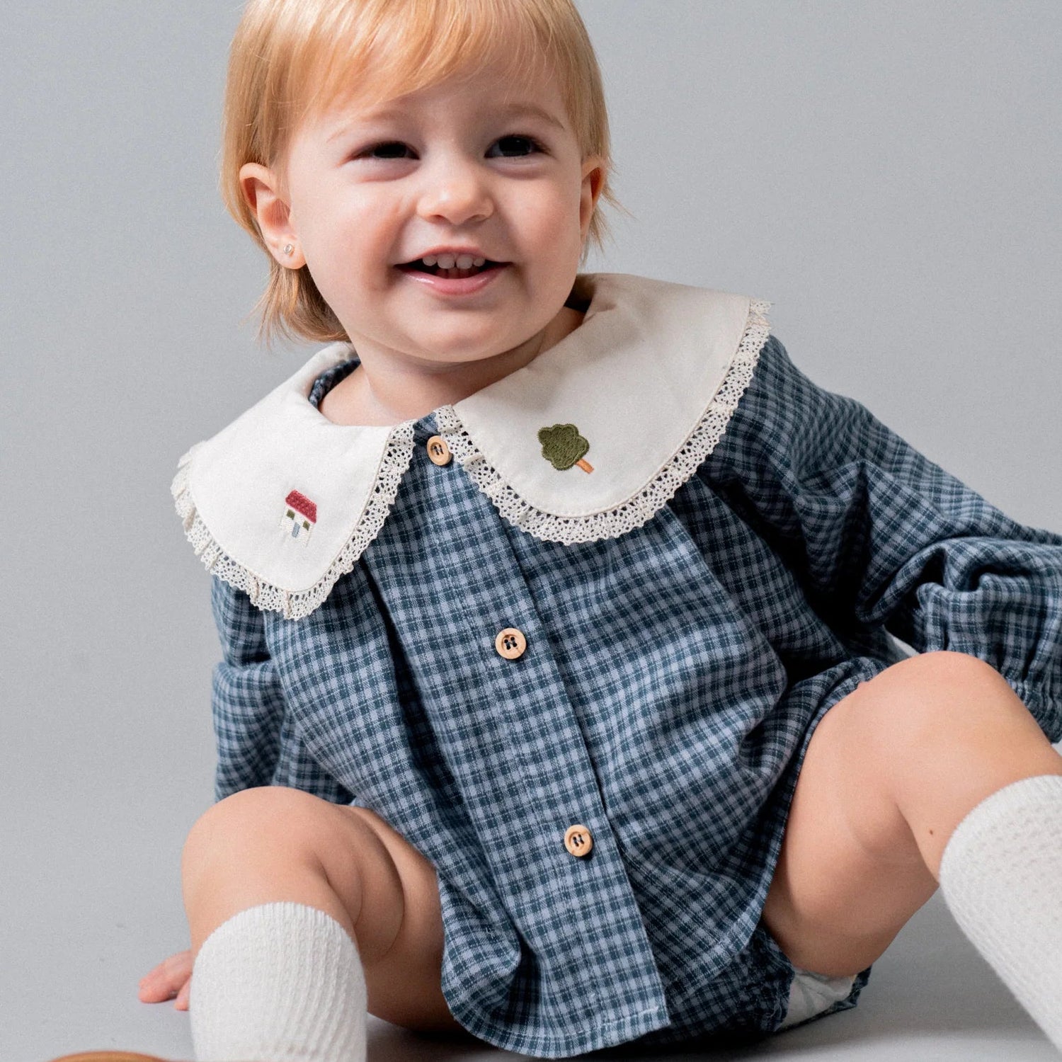 Gingham Blouse - Indigo