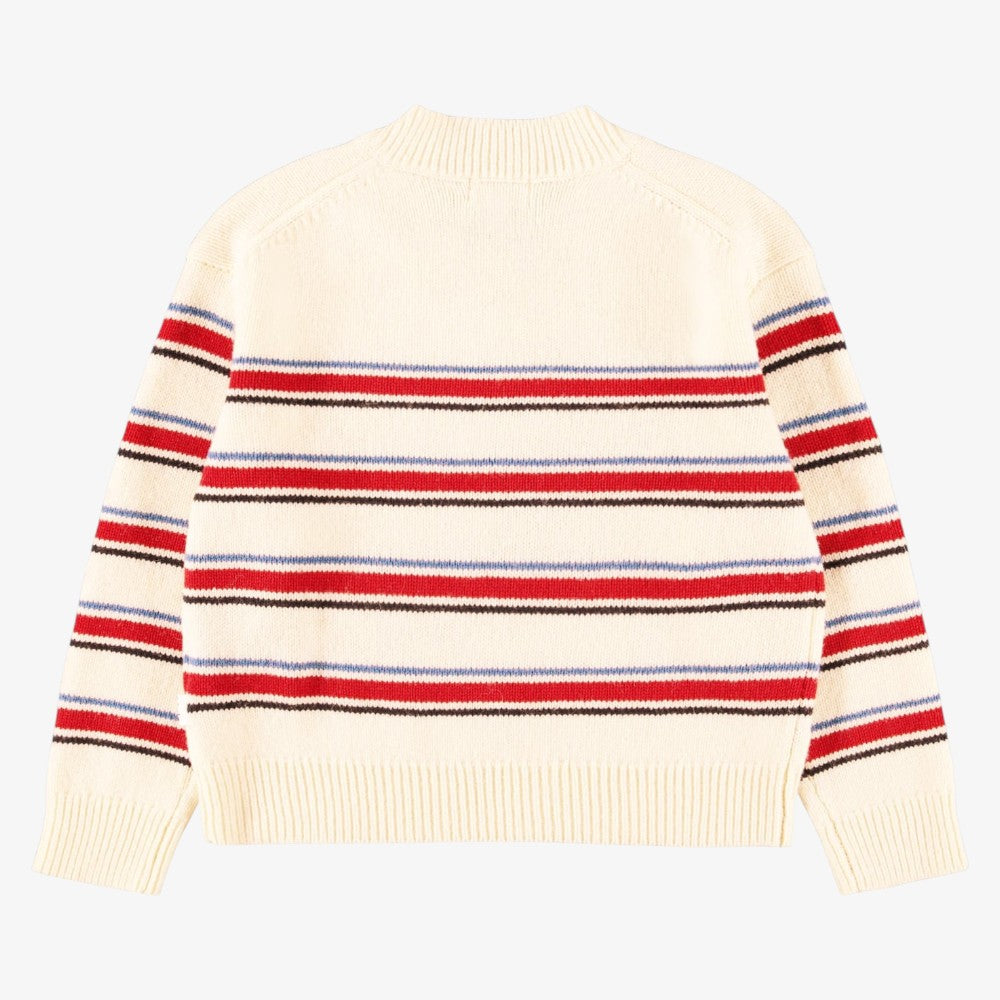 Gwenda Sweater - Cream &amp; Red
