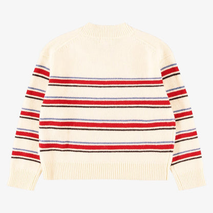 Gwenda Sweater - Cream &amp; Red