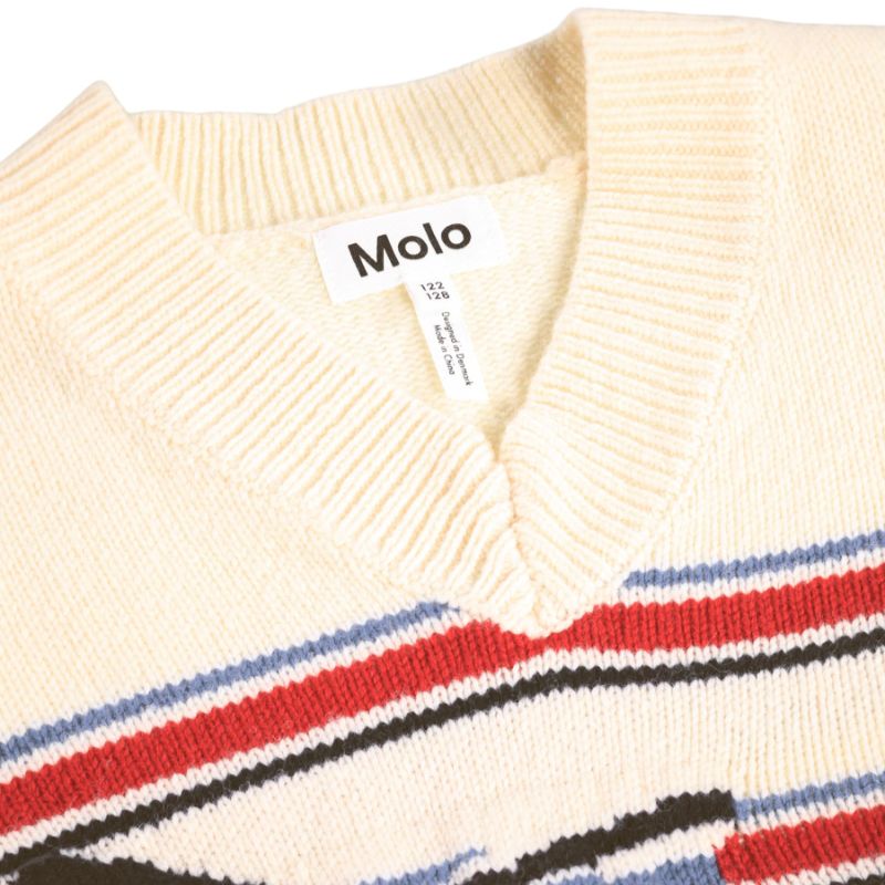 Gwenda Sweater - Cream &amp; Red