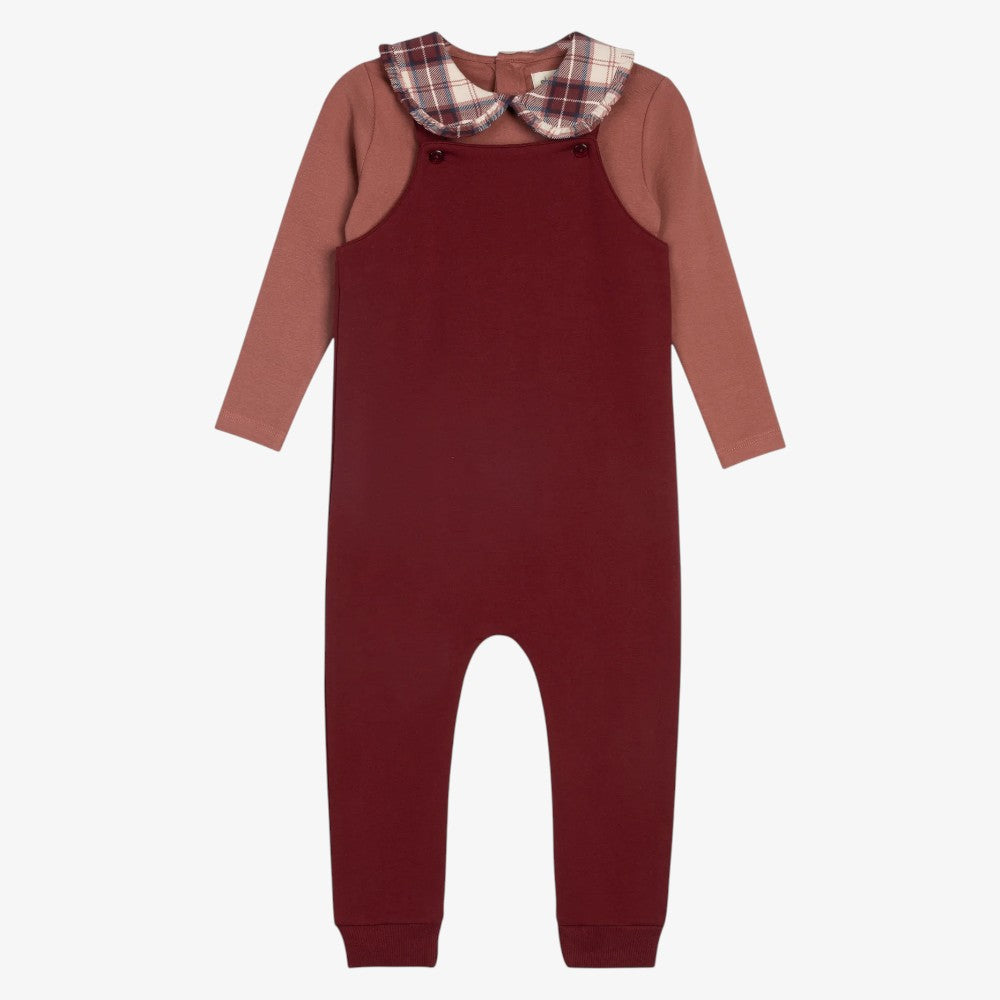 French Terry Bodysuit And Overall - Pink