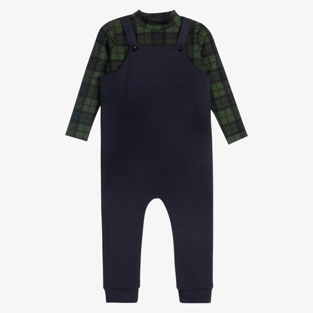 French Terry Bodysuit And Overall - Navy