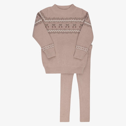 Fair Isle 2 Piece Set - Mauve